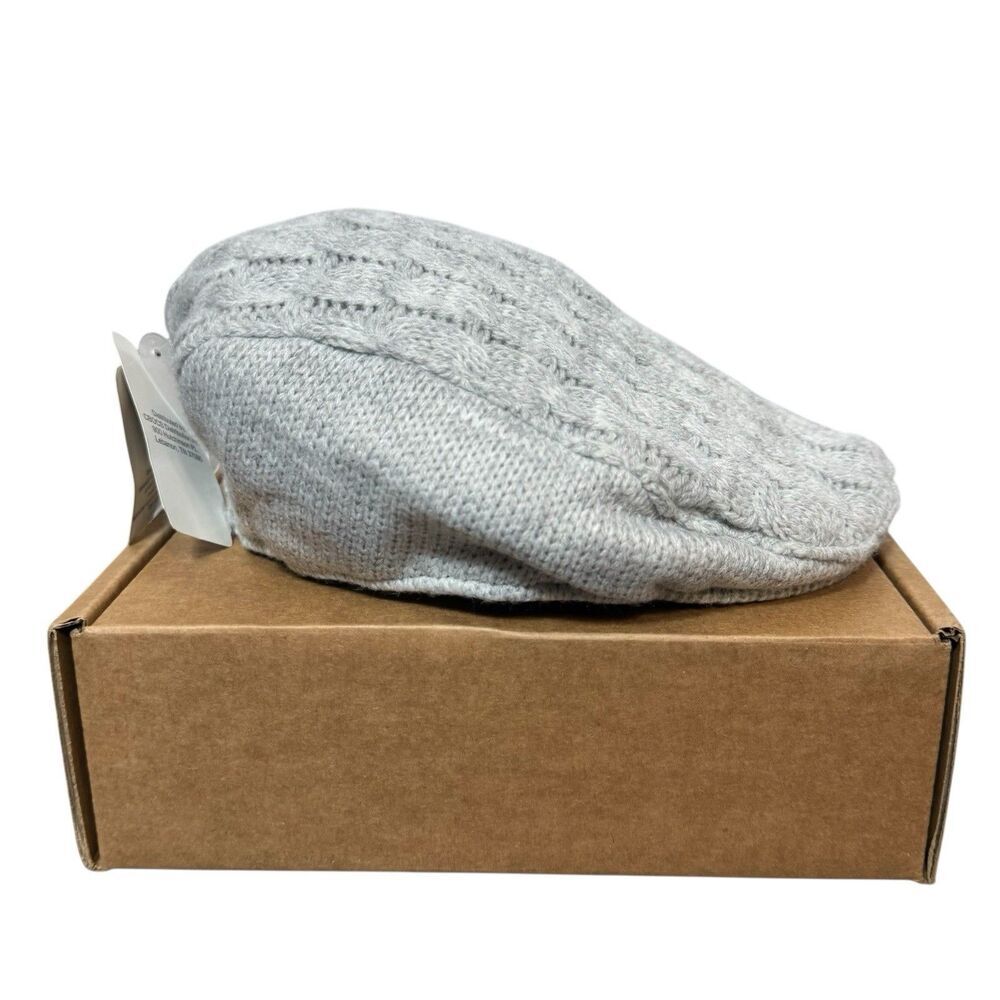 Cable Knit‎ Flat Cap Toddler Boys Gray Newsboy Cabbie Driver Hat Outdoor NWT